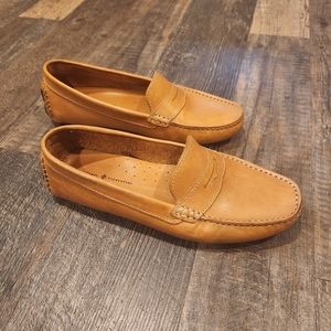 Mercanti Fiorentini Leather Penny Loafer Driving Moccasins Sz 10 Made in Brazil